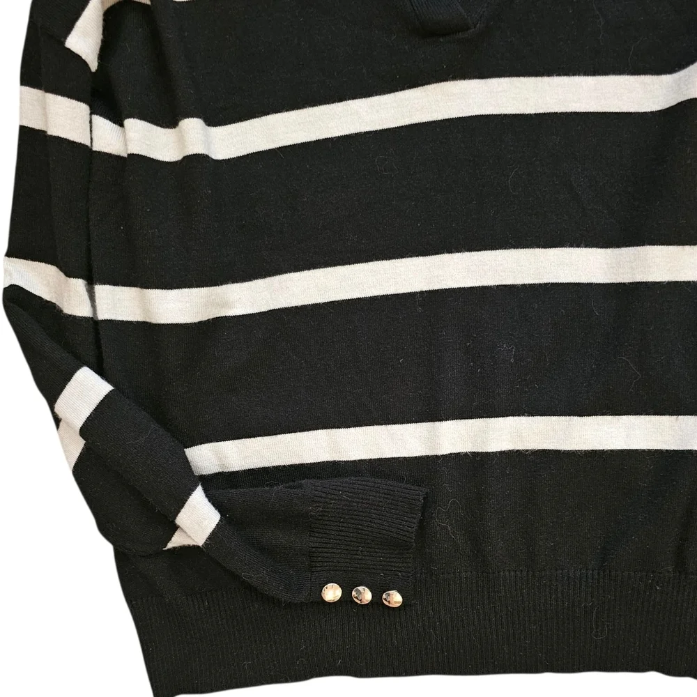 Truth by Republic Black V-Neck Sweater for Women